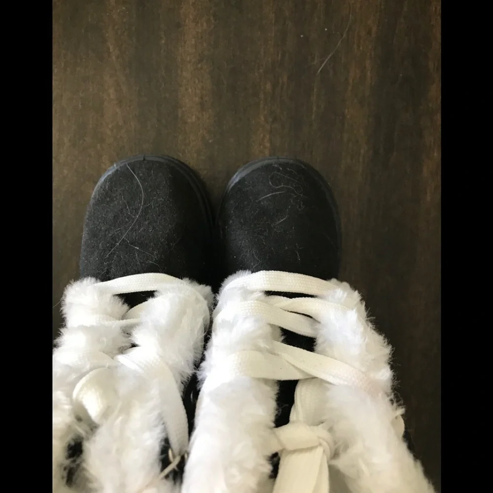 NEW Faux Suede/Fur Trimmed Boots